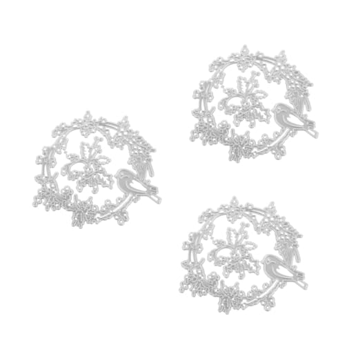 SHINEOFI 3 Stück Stanzform bastelset Basteln Stanzteile aus Metall Blumenschablonen für die Kartengestaltung Kohlenstoffstahl Weiß von SHINEOFI