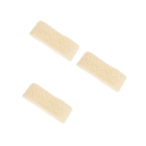 SHINEOFI 3 Stück Stirnband Bestickte Spitze Blumenstickerei Spitzenbesatz Gewellte Stickerei Spitzenband Häkelband Stoffbesatz Dekorative Borte Zum Nähen Von Spitze Zum Basteln Beige von SHINEOFI