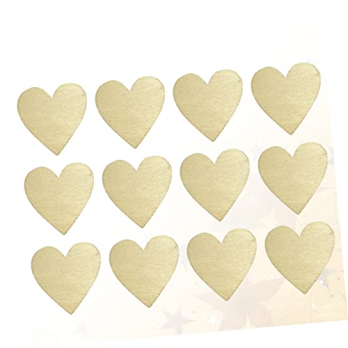 SHINEOFI 3 holzhandwerk Schmuckstück Pflanzen-Tag Pflanzenetiketten DIY hängende Herz Schmuck dekoration weihnachten türdeko weihnachten Holzspäne hölzerne Ornamente Bambus Beige von SHINEOFI