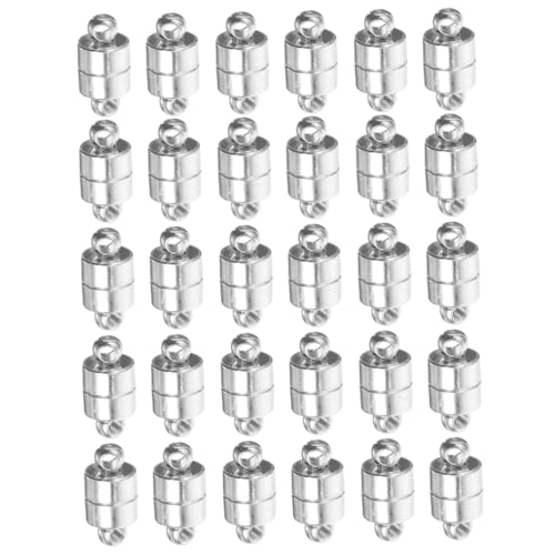 SHINEOFI 30 Stück Teiliges Kupfer Magnetverschluss für Schmuck DIY Armband und Halskettenverschluss mit Sicherem Magnetverschluss Langlebig und Kompakt für Einfache Schmuckherstellung SHINEOFI 30 Stück Teiliges Kupfer Magnetverschluss für Schmuck DIY Armband und Halskettenverschluss mit Sicherem Magnetverschluss Langlebig und Kompakt für Einfache Schmuckherstellung von SHINEOFI