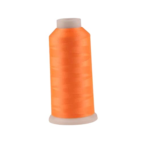 SHINEOFI 3000 leuchtendes Nähgarn Nachtleuchtendes Polyester-Nähgarn Unterfaden-Set leuchtende Nähgarnspule Stickgarn Maschine a4 a2 Stickerei leuchtende Fäden Nähfäden stricken Orange von SHINEOFI