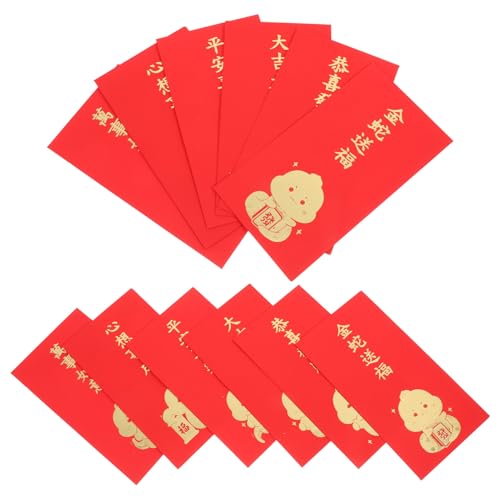 SHINEOFI 30St Chinesischer roter Umschlag Kostüm Dekoration luxuriöse Dekoration Dekorationen chinesische neujahrsdekoration geschenkumschläge Hochzeit roter Umschlag Rote Tasche Papier von SHINEOFI