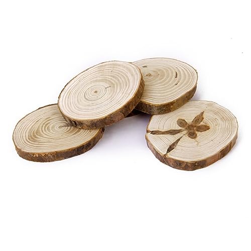 SHINEOFI 30St Holzscheiben Discs aus Naturholz rundet Cookies log Keksdekoration Basteln Log-Slices-Discs hochzeitsdeko rustikale holzdeko holzbrett holzdielen holzpaneele Protokollscheiben von SHINEOFI