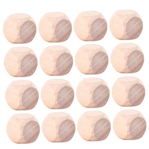 SHINEOFI 30pcs Sechsseitige Holzwürfel Unfertige Leere Blöcke Rohlinge Würfel Leere Würfel Malen Leere Holzwürfel Würfelzubehör Für Kleine Würfel Holzwürfel Für Diy von SHINEOFI