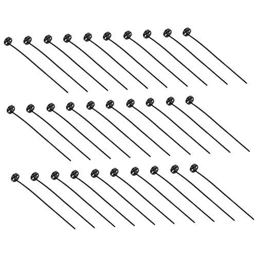 SHINEOFI 30st Nadelloses Annähen Von Knöpfen Stifte Bausatz Knopf Kette Tasten Maschine Sofortig Kabelbinder Klar Draht Kabelbinder-sortiment Meter Wäscheklammer Spanner Plastik Black von SHINEOFI