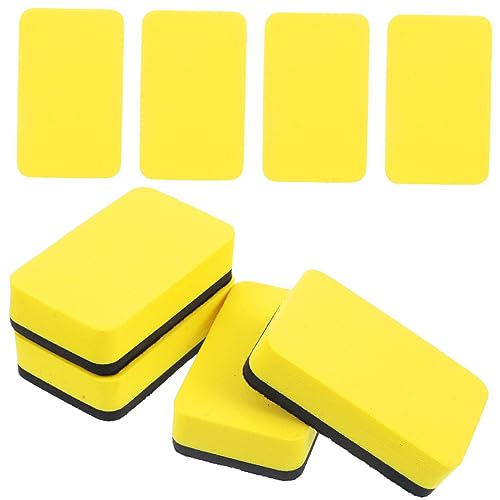 SHINEOFI 36st Mini-whiteboard-radierer Whiteboard-aufkleber Für Die Wand Kreide Weiß Kleine Whiteboard-radiergummis Löschbar Trocken Abwischbare Tafeln Spender Papier Wischen Eva Yellow von SHINEOFI