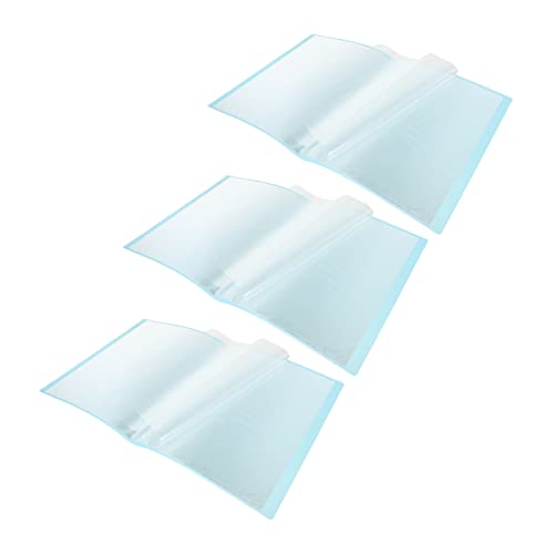 SHINEOFI 3St Mappe aufbewahrungstasche büromaterial ordner für schule ordner durchsichtig ordnee Aktenordner aus Papier Papierordner multi erweiterbar Aktentasche Dokumenttasche PVC Blue von SHINEOFI