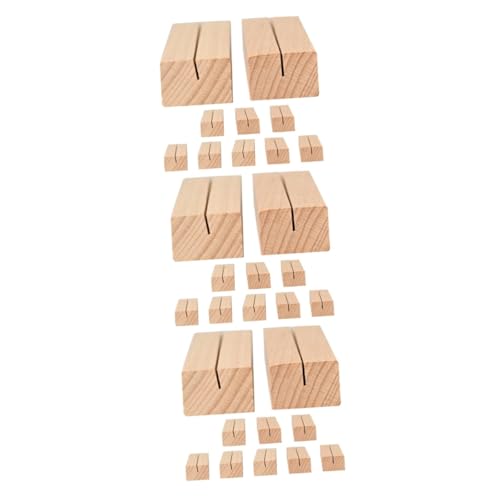 SHINEOFI 3sets Kartenbasis Aus Holz Künstlich Anlage Stand Wandbehänge Hochzeitstischdeko Holzständer Für Fotos Bilderhalter Ständer Für Namenskarten Kartenständer Khaki 10pcs*3 von SHINEOFI