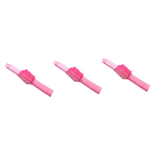 SHINEOFI 3st Accessoires Aus Mesh-spitze Spitzenbänder Zum Basteln Gehäkeltes Spitzenband Bandreste Alles Zum Geburtstagsband Für Blumenstrauß Spitzenapplikation Polyester Rosy von SHINEOFI