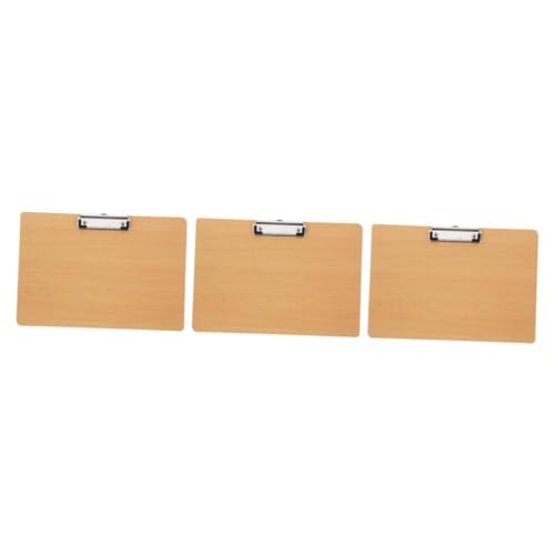 SHINEOFI 3st Schreibblock-clip Clipboard-ordner Dokumentenorganisator Dateiclips Klemmbrett Mit Metallklammern Organisator Für Papierakten Zeichnung in Der Zwischenablage Malbrett Mdf Khaki von SHINEOFI