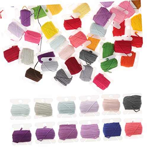 SHINEOFI 4 Packungen 50 Farben Kreuzstichgarn Hand nähen schwarzes Nähgarn Garnrollen Sticknadeln Bastelfaden embroidery kit embroidery set farbiger Faden zum Nähen Nähgarn Sortiment Kabel von SHINEOFI