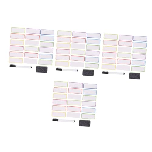 SHINEOFI 4 Sätze 4 Sets Magnetische Etiketten Für Schließfächer Kühlschrank Whiteboard Aufkleber Trocken Abwischbare Etiketten Magnete Für Klassenzimmer Magnetische 60 Stück * 4 von SHINEOFI