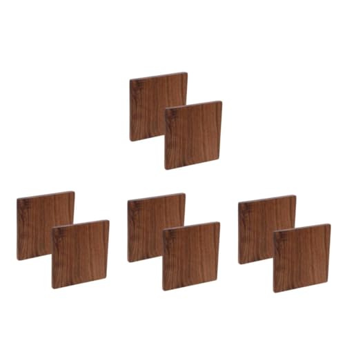 SHINEOFI 4 Sätze 4 Sets Schwarze Walnussholz Stapelblöcke Holzbearbeitungsprojekt Kits Holzrohlinge DIY Holzbearbeitungsset Unfertige Holzblöcke Kleine Blöcke Holzbretter 2 Stück * 4 von SHINEOFI