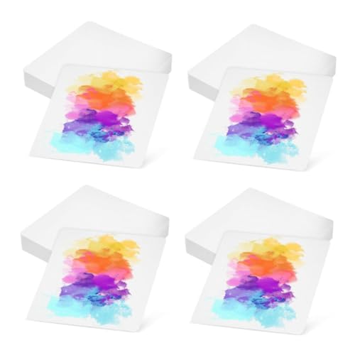 SHINEOFI 4 Sätze Aquarellpapier Wasserzeichnungskarte Leere Aquarellkarten Malpapier Für Kinder Zeichenpapier Papier Für Die Aquarellmalerei Kartonpapier Weiß 50 Stück * 4 von SHINEOFI