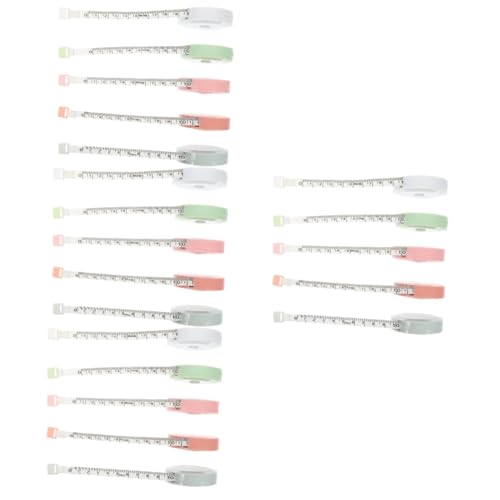 SHINEOFI 4 Sätze Automatisches Skalierungsmaßband Doppelseitiges Klebeband Für Kleidung Weiches Maßband Maßband Lineal Zentimetermaßband Stoffband Fluoreszierendes Stoffmaßband 5 Stück * 4 von SHINEOFI