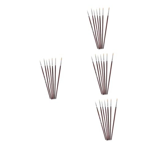 SHINEOFI 4 Sätze Hakenstift Für Ölgemälde Pinsel Ölgemäldezubehör Nylon Brown 7 Stück * 4 von SHINEOFI