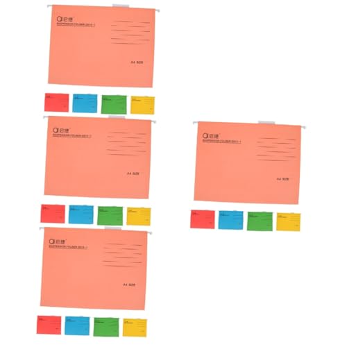 SHINEOFI 4 Sätze Mappe Einheit Veranstalter Cube-aufbewahrungseinsätze Aktenhalter Dokumentenorganisator Rechnung Aktenschrankteiler Schubladen-organizer Tür Papier Colorful 5 Stück * 4 von SHINEOFI