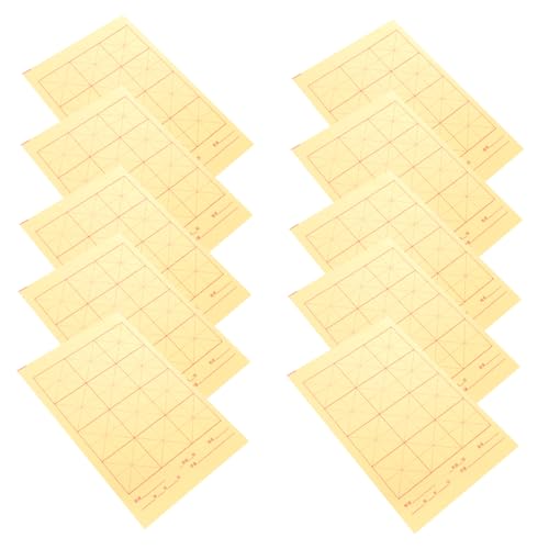 SHINEOFI 4 Sätze Mizi Gitterreispapier Schreibpapier Calligraphy Paper Letter Paper Weißes Seidenpapier Zeichenpapier Kalligrafisches Kunstdruckpapier Strapazierfähiges Papier 90 Blatt*4 von SHINEOFI