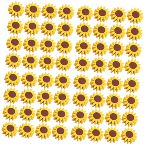 SHINEOFI 4 Sätze Sonnenblumen-holzperlen Handystativ Perlenkette Flauschiger Lampenschirm Zubehör Pflanzen Basteln Bastelset Schmuckherstellung Aus Perlen Charms-perlen Yellow 50 Stück * 4 von SHINEOFI