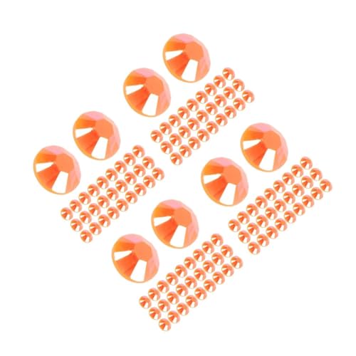 SHINEOFI 4 Sätze Strass Mit Flachem Boden Glasperlen Rote Flatback-strasssteine Orangefarbene Tasse Mit Strasssteinen Kristallperlen Orangefarbener Strassstein Harz 1000 Stück * 4 von SHINEOFI