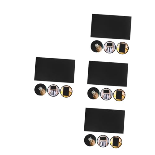 SHINEOFI 4 Sätze Tafelaufkleber Mini-trichter Büromaterial-organizer Beschriftungssticker Kreidetafel Aufkleber Wandaufkleber Beschriften Wiederverwendbare Etiketten Black 20 Stück * 4 von SHINEOFI