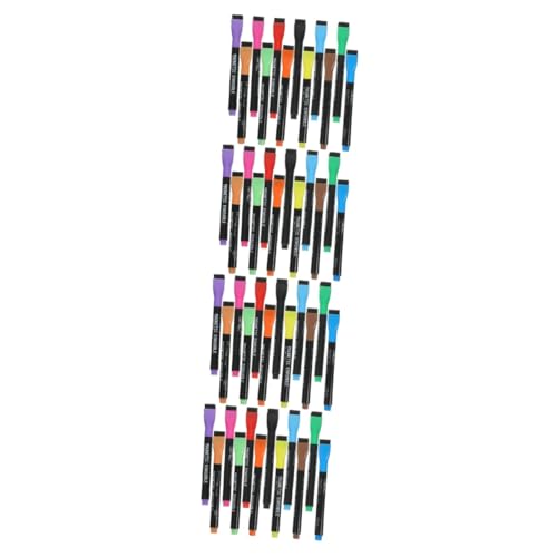 SHINEOFI 4 Sätze Whiteboard Stift Abwischbare Flüssigkreidemarker Kleine Magnetische Trockenlöschmarker Radiergummi Gel Pastell Whiteboardmarker Magnetisches Whiteboard 12 Stücke * 4 von SHINEOFI