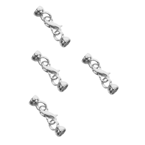 SHINEOFI 4 Stück Karabinerverschluss Karabiner Halskette Halsband Perlenkette Mehrsträngige Verschlüsse Armbandverlängerungen Schmuckherstellung Verschlüsse Halskettenverschlüsse von SHINEOFI