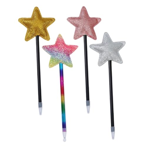 SHINEOFI 4 Stück Kugelschreiber Mit Fünfzackigem Stern Süßer Stift Gel-tintenstift Lustiger Unterschriftenstift Stifte Mit Amerikanischer Flagge Halloween-partygeschenke Büro Stifte Plastik von SHINEOFI