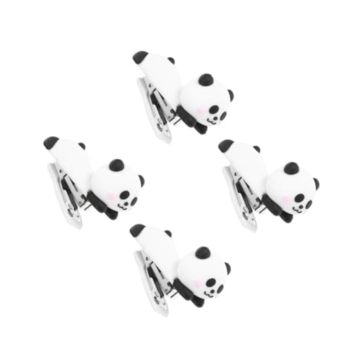 SHINEOFI 4 Stück Panda-Hefter Mini- Kinderzimmerzubehör Kinderaccessoires Mini-Zubehör Desktop-Meerjungfrau Neuheit Hefter süßer Hefter Panda Desktop-Hefter weiches Gummi von SHINEOFI