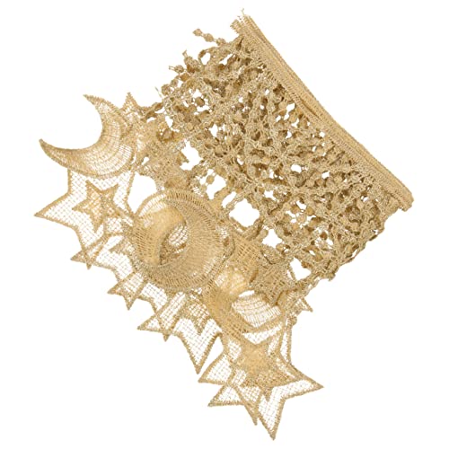 SHINEOFI 4 Stück Quaste Goldspitze Spitzenband goldene Spitze goldene Bastelspitze Mondband Kleidung Verzierung Spitzenborte für Kleidung DIY Kleidung Spitzenbesatz DIY-Bastelband Polyester von SHINEOFI