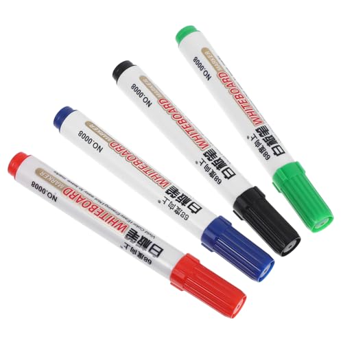 SHINEOFI 4 Stück Whiteboard Marker Trocken Abwischbare Stifte Schulmarker Whiteboard Stifte Trocken Löschbarer Stift Whiteboard Farbmarker Spiegelmarker von SHINEOFI