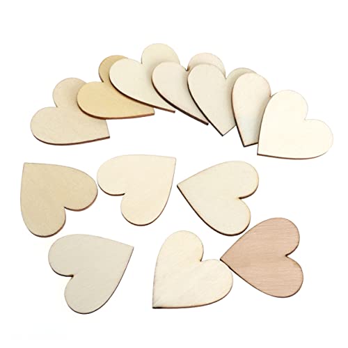 SHINEOFI 40mm Herz Holzscheiben Blanko Für DIY Bastelarbeiten Holzscheiben Für Scrapbooking Bastelmaterial Und Dekoration von SHINEOFI