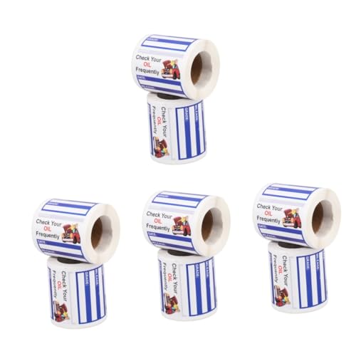 SHINEOFI 4sets Aufkleber Zur Erinnerung An Den Ölwechsel Aufkleber Auto Ölwechseltrichter Wartungsaufkleber Bausatz Aufkleber Für Den Ölwechselservice Kupferplattenaufkleber Blue 2rolls*4 von SHINEOFI