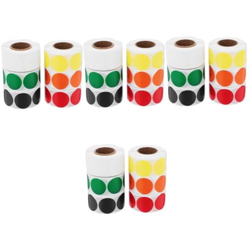 SHINEOFI 4sets Selbstklebendes Etikett Selbstklebende Codieretiketten Kreis Aufkleber Haushaltsartikel Aufkleber Für Gläser Klassifizierungspunktaufkleber Aufkleber-etiketten 6rolls*4 von SHINEOFI