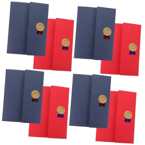 SHINEOFI 4sets Titelbild Der Ehrenurkunde Ordner Dokumentenmappe Ordnee Urkundenmappe Quittungsorganisator Zertifikat Deckt Briefumschläge Papier-award-cover Papierzertifikatsinhaber 2pcs*4 von SHINEOFI