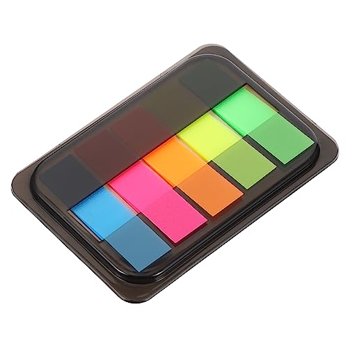 SHINEOFI 5 Kisten Index-Aufkleber Liste Markierungen markieren Erinnerung Post klebemarker index sticker Haftmarker fluoreszierender Klebestreifen Nachrichtenaufkleber das Haustier Black von SHINEOFI