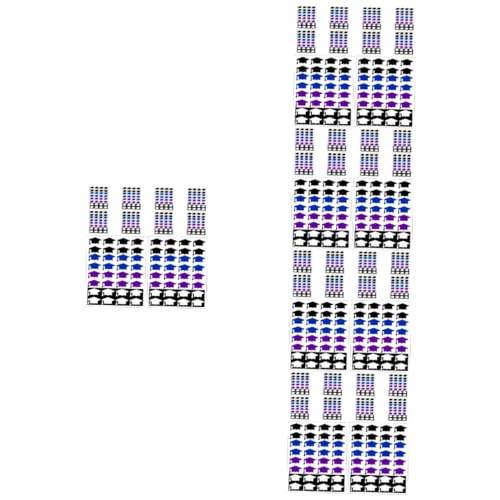 SHINEOFI 5 Sätze Abschlusskappenaufkleber Etiketten Für Abschlusskappen Abschlusshutaufkleber Abschluss-kuchenaufsatz Grad Cap Aufkleber Umschlagaufkleber Grad-hut-aufkleber 10 Blätter * 5 von SHINEOFI