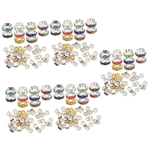 SHINEOFI 5 Sätze Abstandhalter Aus Strassperlen Basteln Bastelsachen Schmuckherstellung Material Geschenkidee Hornperlen Set Mit Strasssteinen Halskette Perlen Schmuck Charme 300 Stück * 5 von SHINEOFI