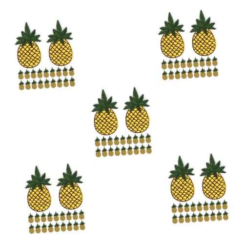 SHINEOFI 5 Sätze Ananas -stickerei Cartoon-patches Fruchtpflaster Nähen Patches Für Rucksäcke Gehäkelter Obst-aufnäher Zum Aufnähen Ananasflecken Eisen Auf Stickgarn 20 Stück * 5 von SHINEOFI