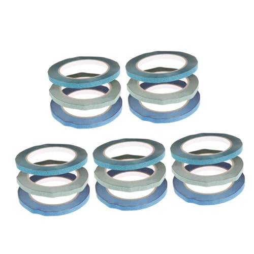 SHINEOFI 5 Sätze Handgefertigtes Klebeband Karierte Dekorationen Massenband Wasserdichtes Band Schlüsselanhänger-dekoration Handgemachtes Klebeband Miniband Japanisches Papier 3 Rollen * 5 von SHINEOFI