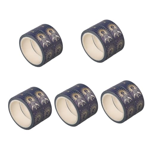 SHINEOFI 5 Sätze Heißpräge-taschenband Auslauf Zeitschrift Automatenband Süßes Band Eimer Abflussschaufel Einseitiges Klebeband Goldprägeband Doppelklebeband Blue Papier 2 Rollen * 5 von SHINEOFI