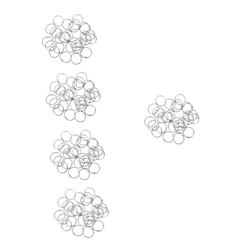 SHINEOFI 5 Sätze Loseblattschnalle Bürozubehör Bürogadges Schulzeug Ringbücher Set Zum Aufhängen Von Bildern Kompakter Bindering Kette Für Den Täglichen Gebrauch Metall Silver 50 Stück * 5 von SHINEOFI