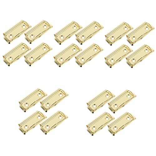 SHINEOFI 5 Sätze Metallclip -ordner Clipboard-clips Für Unternehmen Büroklammern Dokumentieren Aktenhefter Papierklemmen Dokumentenordner Befestigungsclips Für Dokumente Golden 4 Stücke * 5 von SHINEOFI