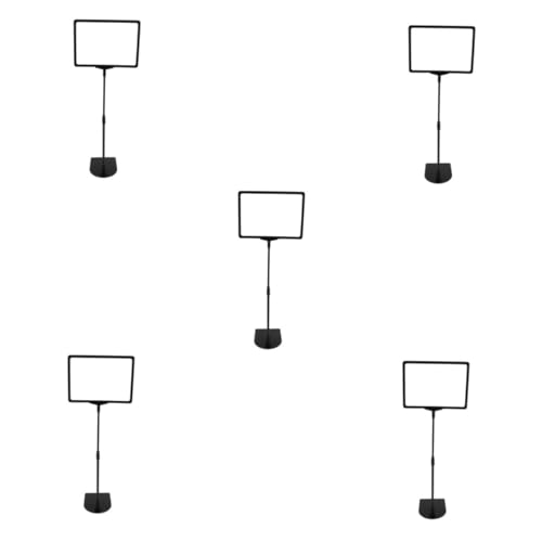 SHINEOFI 5 Sätze Preisschild im Supermarkt wandaufkleber dekorationen steht Supermarkt-Tag schaukasten messestand Poster kabelhalter Werbetafeln Supermarktversorgung Rostfreier Stahl Black von SHINEOFI