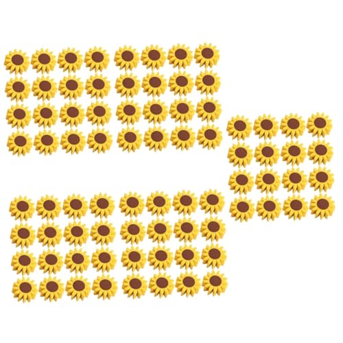 SHINEOFI 5 Sätze Sonnenblumen-holzperlen Handystativ Perlenkette Decor Künstlicher Lampenschirm Pfingstrose Pflanzen Basteln Bastelset Charms-perlen Handarbeit Holzperle Yellow 50 Stück * 5 von SHINEOFI