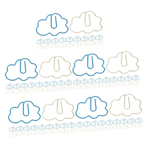 SHINEOFI 5 Sätze Wolke Büroklammer Briefumschläge Papierklammer Paperclips Paper Clip Miniclips Büroklammern Office-dokumentenklammern Kleine Dokumentenklammern Metall 20 Stück * 5 von SHINEOFI