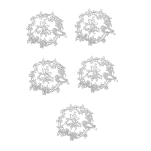 SHINEOFI 5 Stück Stanzform bastelset Basteln Blumenschablonen für die Kartengestaltung Stanzteile aus Metall Kohlenstoffstahl Weiß von SHINEOFI