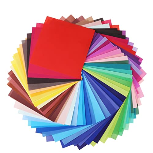 SHINEOFI 50 Blatt Origami Papier Lebendigen Farben Einseitig 20 x 20 Cm Ideal Für Kreative Kunst Und Bastelprojekte Perfekt Für Und Erwachsene von SHINEOFI