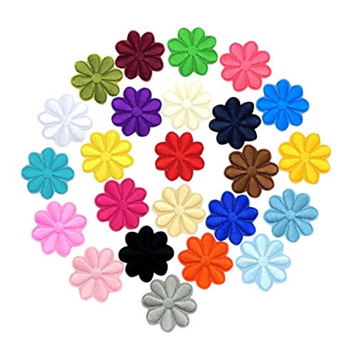 SHINEOFI 50 Stück Aufnäher Mit Blumenstickerei Blumenaufkleber Blumendekoration Applikation Von Blumenflecken Patches Nähen Blumenbeete Dekorative Flicken Für Kleidung Patch Aufnähen von SHINEOFI