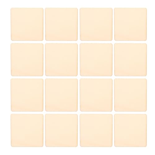 SHINEOFI 50 Stück Quadratische Holzspäne Diy & Handwerk Diy Liefert Quadrate Ausschnitt Leeres Sammelalbum Quadratische Ausschnitte Für Untersetzer Diy-untersetzer Diy-materialien Brown von SHINEOFI